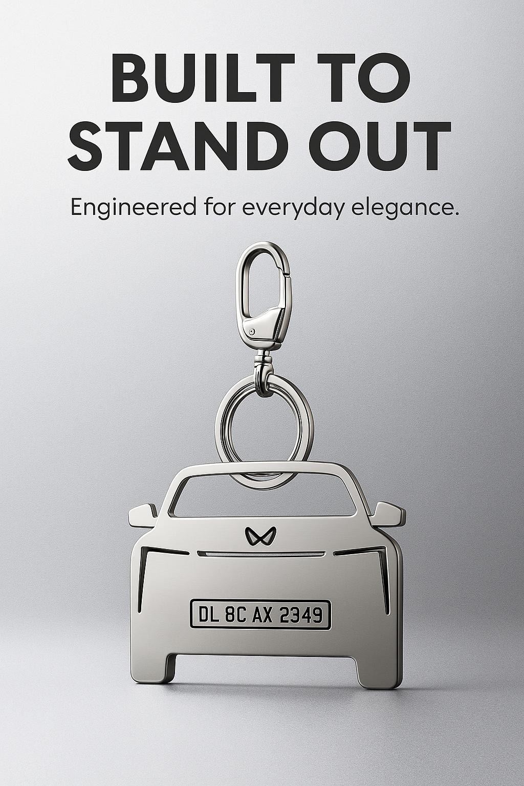 Personalised Number Plate Car Keychain