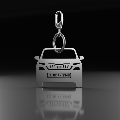 Personalised Number Plate Car Keychain